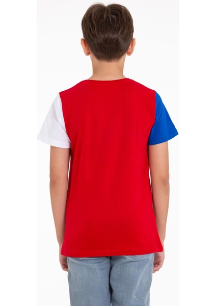 Kısa Kol Kırmızı Renk Erkek Çocuk Tshirt modelleri