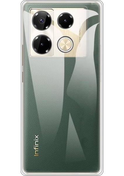 Infinix Note 40 Pro 5g ile Uyumlu Kapak Kamera Korumalı Süper Silikon Şeffaf Kılıf