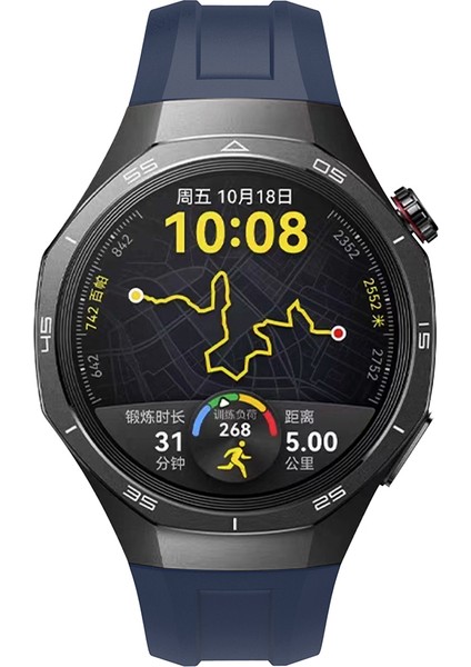 Huawei Watch Gt5 Pro 46MM Yumuşak Esnek Yapılı Silikon Kordon Strap Kayış