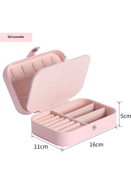 Taşınabilir Seyahat Mücevher Düzenleyici Kolye Yüzük Küpe Düzenleyici Çift Katmanlı Ev Mücevher Kutusu Mücevher Kutuları (Yurt Dışından)