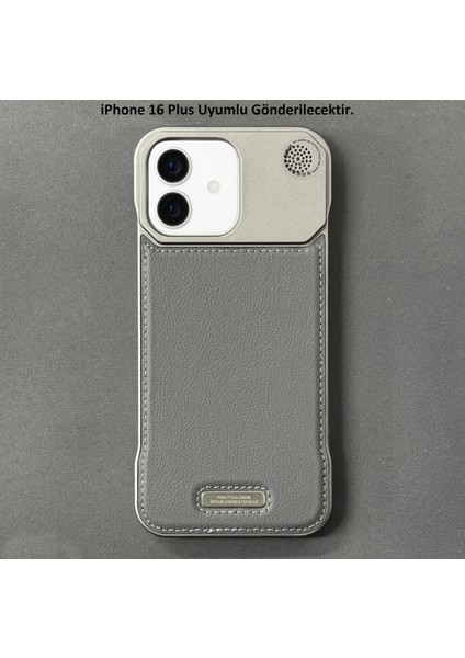 iPhone 16 Plus Parfümlü Koku Hazneli Magsafe Uyumlu Deri Kılıf