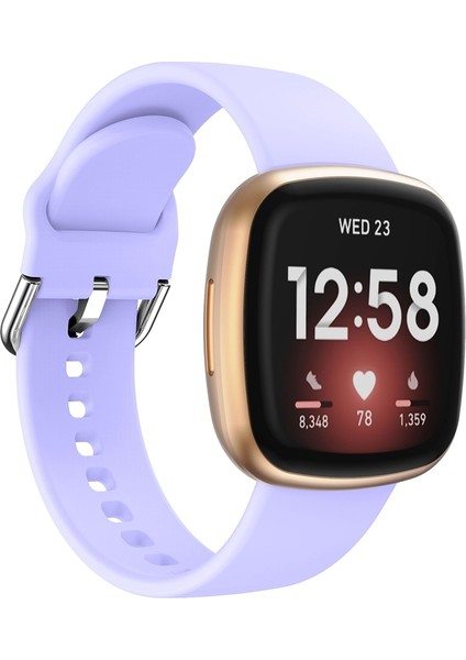 Fit Versa 3 Silikon Kordonlu Saat Lavanta Moru Için (Yurt Dışından)