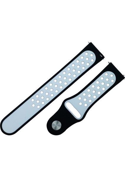 Fit Versa 3 Için Iki Renkli Silikon Kordonlu Saat Siyah Beyaz (Yurt Dışından) fiyatları