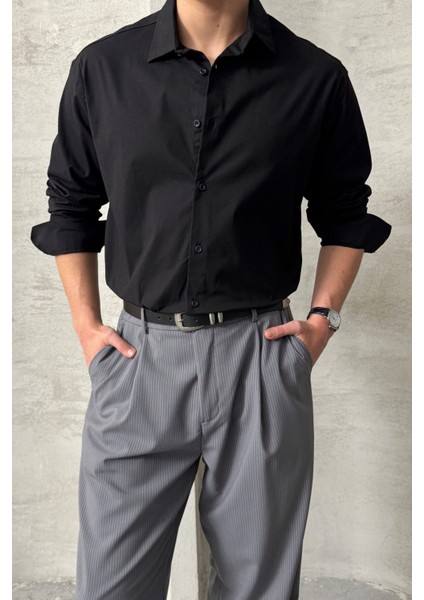 Erkek Oversize Pamuklu Poplin Gömlek fiyatları