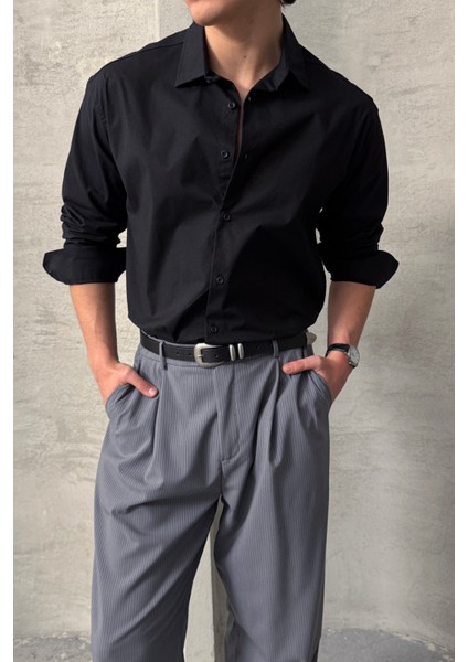 Erkek Oversize Pamuklu Poplin Gömlek modelleri