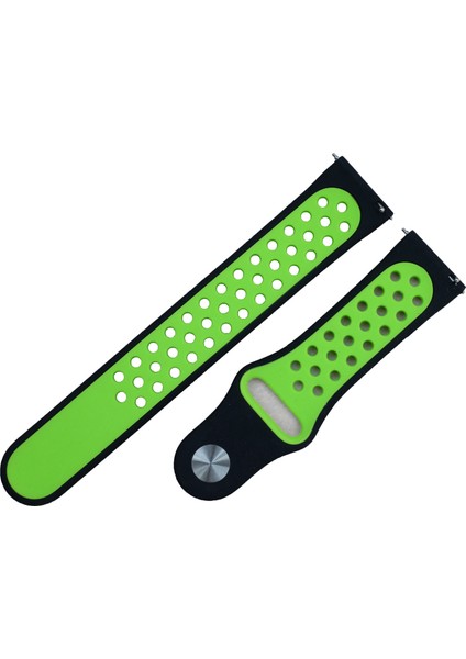 Fit Versa 3 Için Iki Renkli Silikon Kordonlu Saat Siyah Yeşil (Yurt Dışından) fiyatları