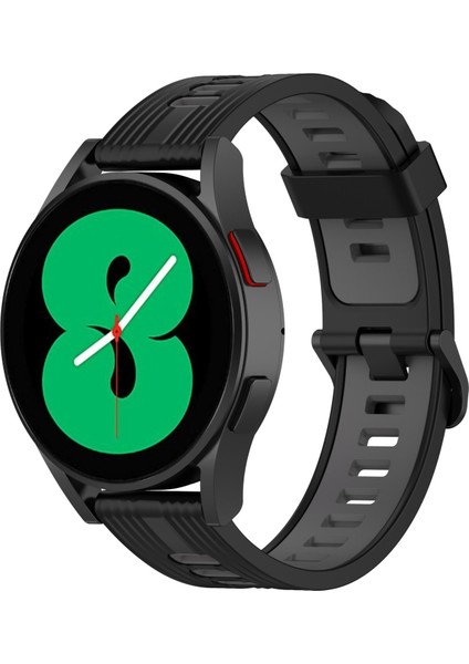 Samsung Galaxy Watch 5 44MM Koyu Gri+Siyah Için Silikon Watch Band (Yurt Dışından)