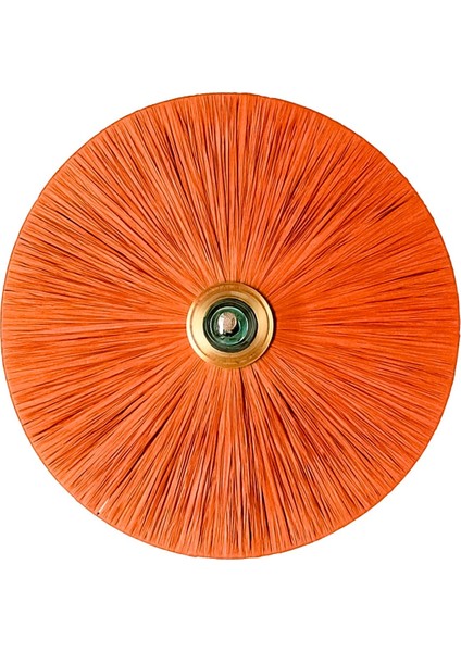 Modern turuncu yuvarlak duvar lambası, hafif ve şık tasarım ile şıklık katıyor