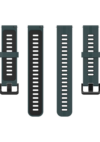 Samsung Galaxy Watch 5 44MM Zeytin Yeşili+Siyah Için Silikon Watch Band (Yurt Dışından) modelleri