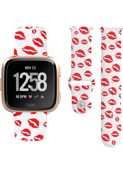 Fitbit Versa 2 / Lite Kırmızı Dudaklar Için Kayış (Yurt Dışından)