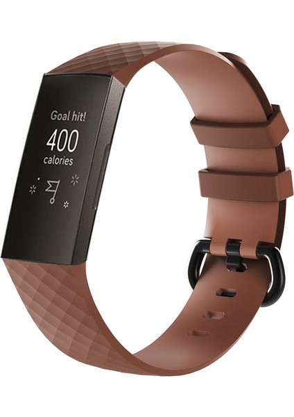Fitbit Charge 3 Için Silikon Saat Bandı Küçük Boyut: 190*18MM Kahve (Yurt Dışından)