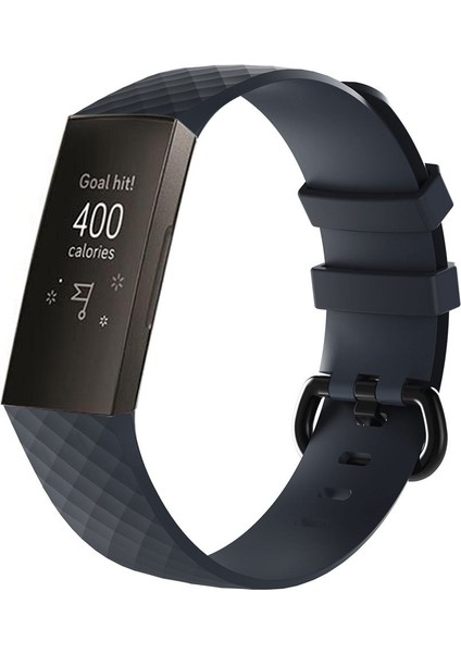 Fitbit Charge 3 Için Silikon Saat Bandı Küçük Boyut: 190*18MM Lacivert (Yurt Dışından)