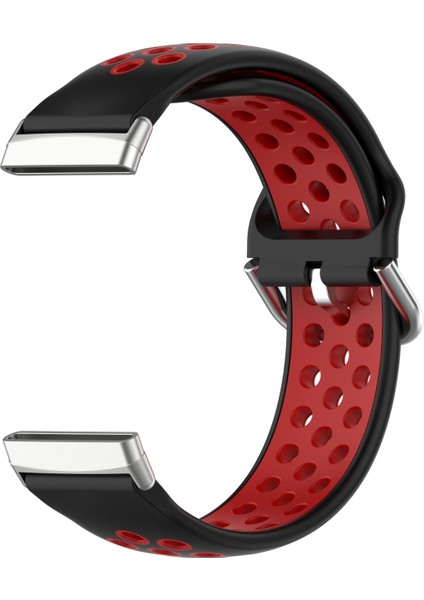 Fit Versa 3 Siyah+Kırmızı Için Iki Renkli Silikon Saat Bandı (Yurt Dışından) modelleri