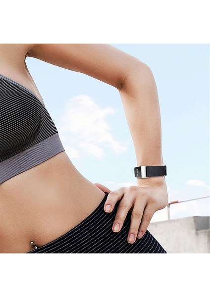 Fit Charge 3 Siyah Için Naylon Saat Bandı (Yurt Dışından)