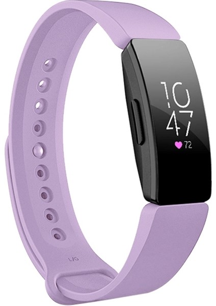 Fit Inspire Hr Açık Mor Için Çıtçıtlı Kordonlu Saat (Yurt Dışından)
