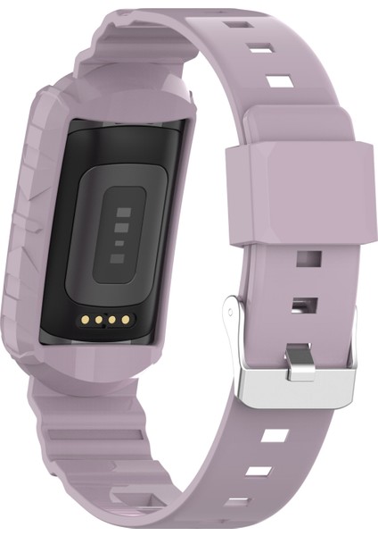 Fitbit Charge 4 Açık Mor Için Silikon Tek Vücut Zırhı Saat Kayışı (Yurt Dışından) modelleri