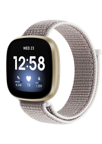 Fit Versa 3 Naylon Kordonlu Saat Için Deniz Kabuğu Rengi (Yurt Dışından) fiyatları