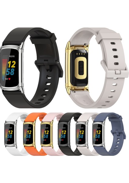 Fitbit Charge5 Beyaz+Gümüş Için Silikon Saat Kordonu (Yurt Dışından) modelleri