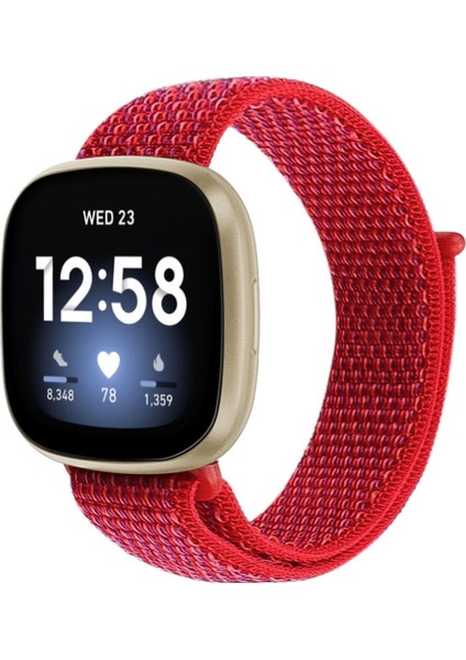 Fit Versa 3 Naylon Kordonlu Saat Kırmızı Için (Yurt Dışından) fiyatları