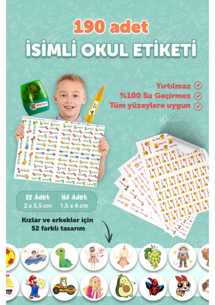 Okul Etiketi Kalem Defter Isimli Etiket Isim Yazılabilen Bursaspor - 190 Adet Özel Yeni Tasarım fırsatları