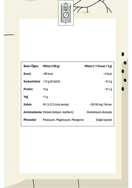 Premium Oolong Vanilla Tea 50 gr – Saf Vanilya Aromalı Oolong Çayı