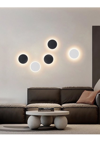 Dokunmatik Renkli LED Duvar Aydınlatma 6W, Siyah, 14cm, Akrilik, G9, Luna Hero
