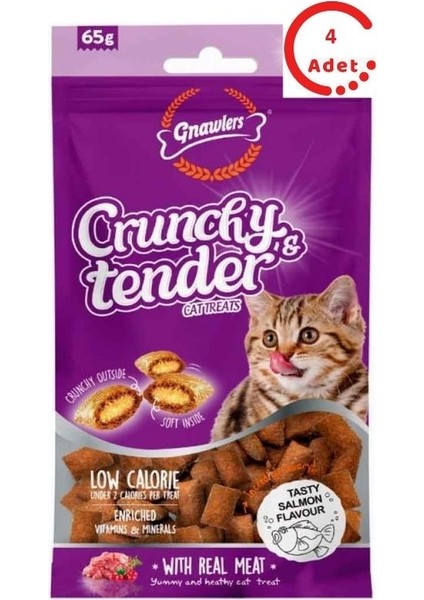 Crunch Somonlu Kedi Ödülü 65 gr x 4 Adet