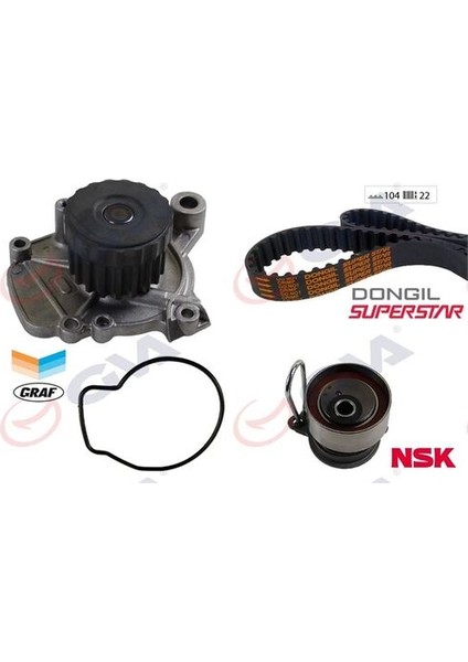 Devirdaimli Eksantrik Gergi Seti (104×220) Cıvıc Vı 1.6 Ie-1.7 Ie