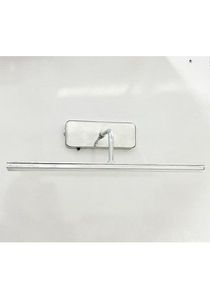 Beyaz Işık Ledli Kuğu Duvar Tablosu, Pilli Aplik, Metal, E14, Gümüş