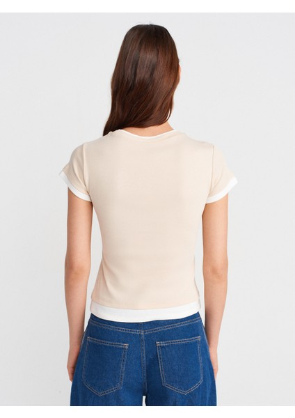 31859 Çift Görünümlü T-Shirt-Taş fiyatları