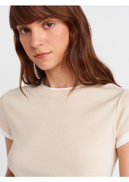 31859 Çift Görünümlü T-Shirt-Taş modelleri