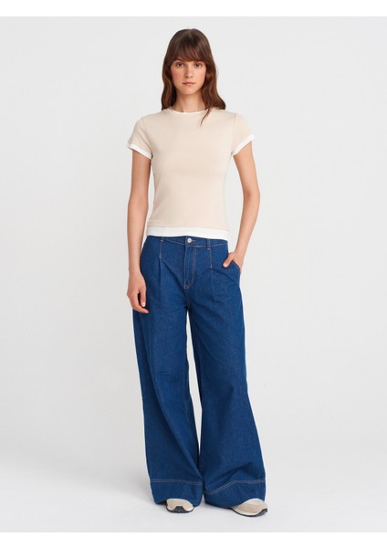 31859 Çift Görünümlü T-Shirt-Taş fırsatları