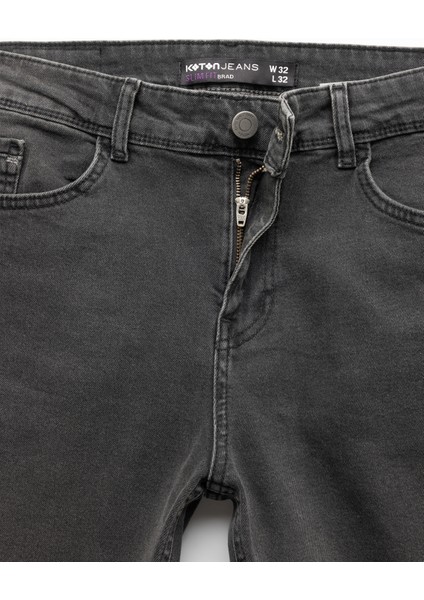 Normal Paça Pamuklu Cep Detaylı Slim Fit Jean Pantolon - Brad Jean indirimleri