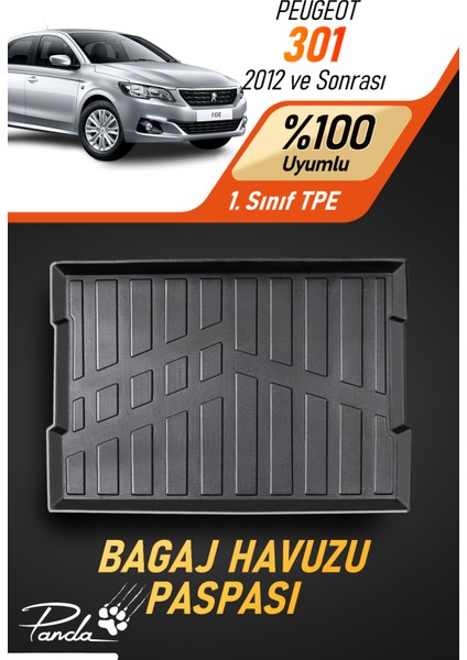 Peugeot 301 2012 Sonrası 4d Havuzlu Bagaj Havuzu