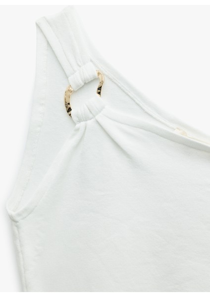 Metal Aksesuarlı Tek Omuz Bluz modelleri