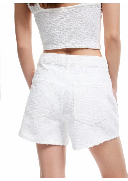 Yüksek Bel Cepli Pamuklu Mini Şort modelleri