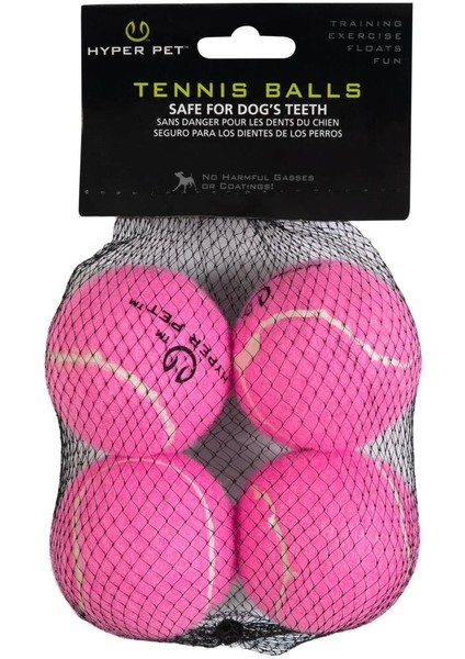 4'lü Pembe Tenis Topu Orta 6.5 cm