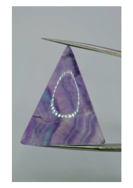 35.70 ct 31.7X27.3 mm Cabachon Natural Multi-Color Fluorite