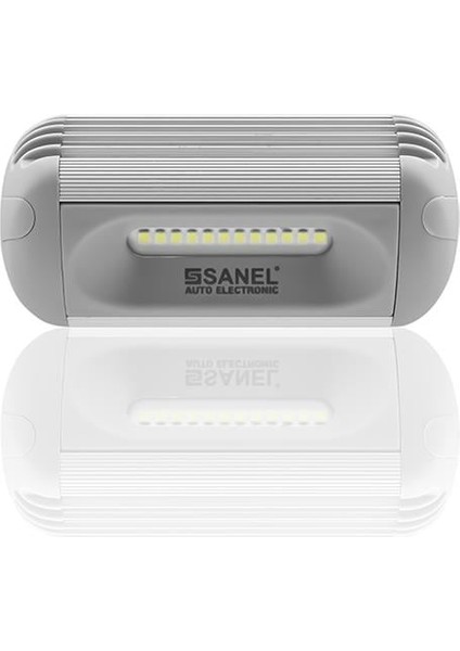 12V DIŞ AYDINLATMA LAMBASI (TAVAN LAMBASI) (12*0.5W LED) (SU GEÇİRMEZ) (117*55 MM) (GRİ KASA)