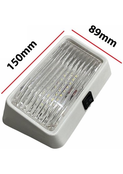 12V TAVAN LAMBASI 18 LEDLİ (ANAHTARLI) BEYAZ (150*89 MM) modelleri
