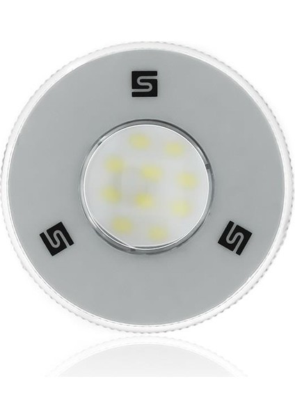 12V-24V Spot Tavan Lambası 6 Ledli 3000K Sıcak Beyaz (6 x 3W) (75 Mm) (Butonsuz)