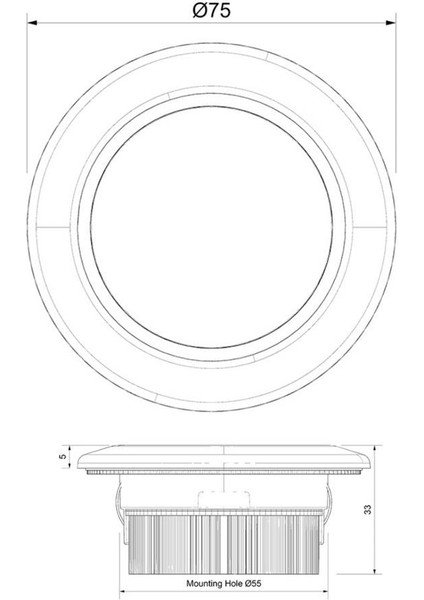 12V-24V Spot Tavan Lambası 6 Ledli 6500K Beyaz (6 x 3W) (75 Mm) (Butonsuz) indirimleri
