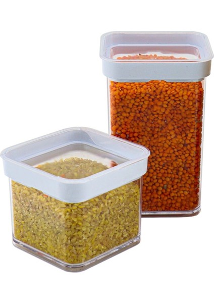 Vakumlu Kare Saklama Kabı - 1 Litre