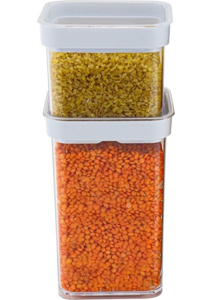 Vakumlu Kare Saklama Kabı - 1 Litre