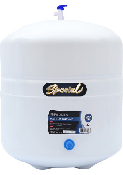 Chem 12 Litre (3.2 Galon) Nsf Onaylı Antibakteriyel Çelik Tank.su Arıtma Cihazları Için
