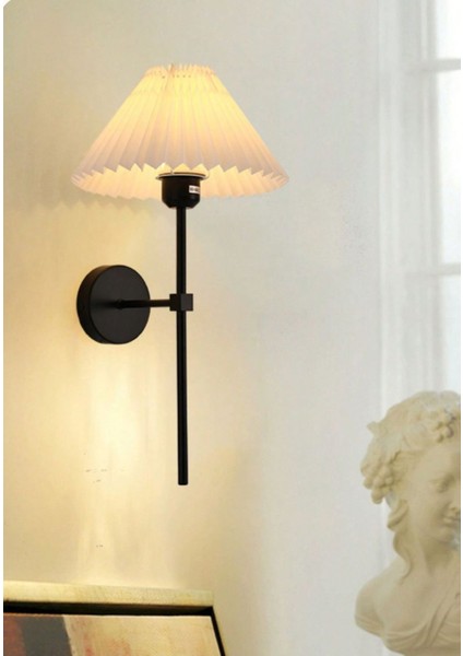 Modern Gold Aplik, E27, Metal, Krem Abajur, Şık ve Dayanıklı Tasarım, 2'li Set fiyatları