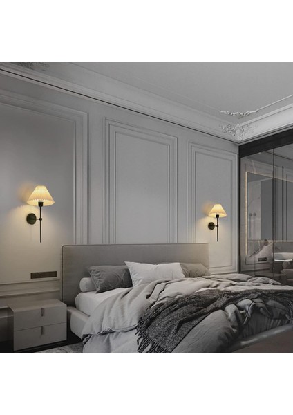 Modern Gold Aplik, E27, Metal, Krem Abajur, Şık ve Dayanıklı Tasarım, 2'li Set fırsatları