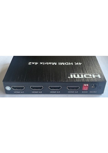 4x2 HDMI Matrix Switch Splitter 4K 60 Hz Matrix 4x2 Switch 4 Giriş 2 Çıkış HDMI