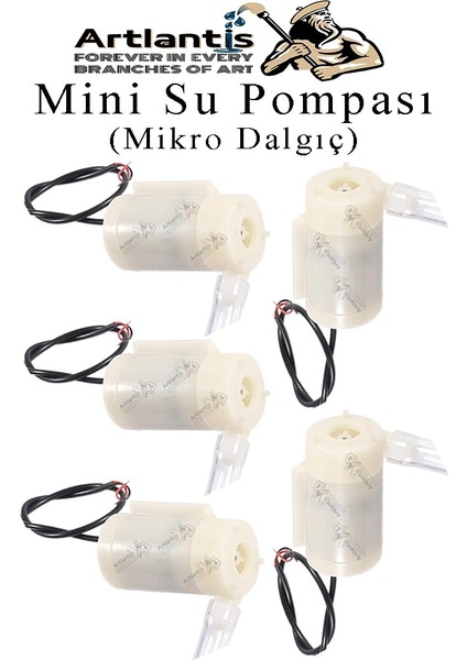 Mini Su Pompası 5 Adet Mikro Dalgıç Pompa Solonoid Su Pompası Dc 3-5 Volt Küçük Akvaryum Motoru 100L/H