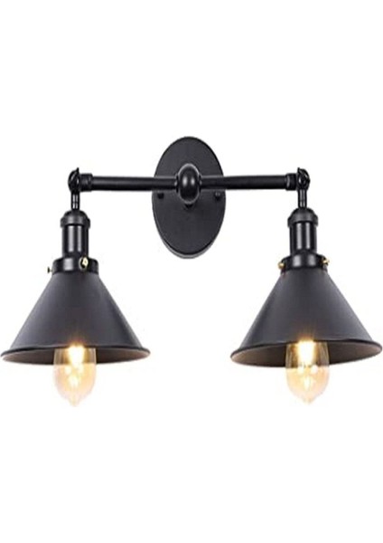 Modern siyah metal ikili aplik, şık ve zarif aydınlatma dekoru